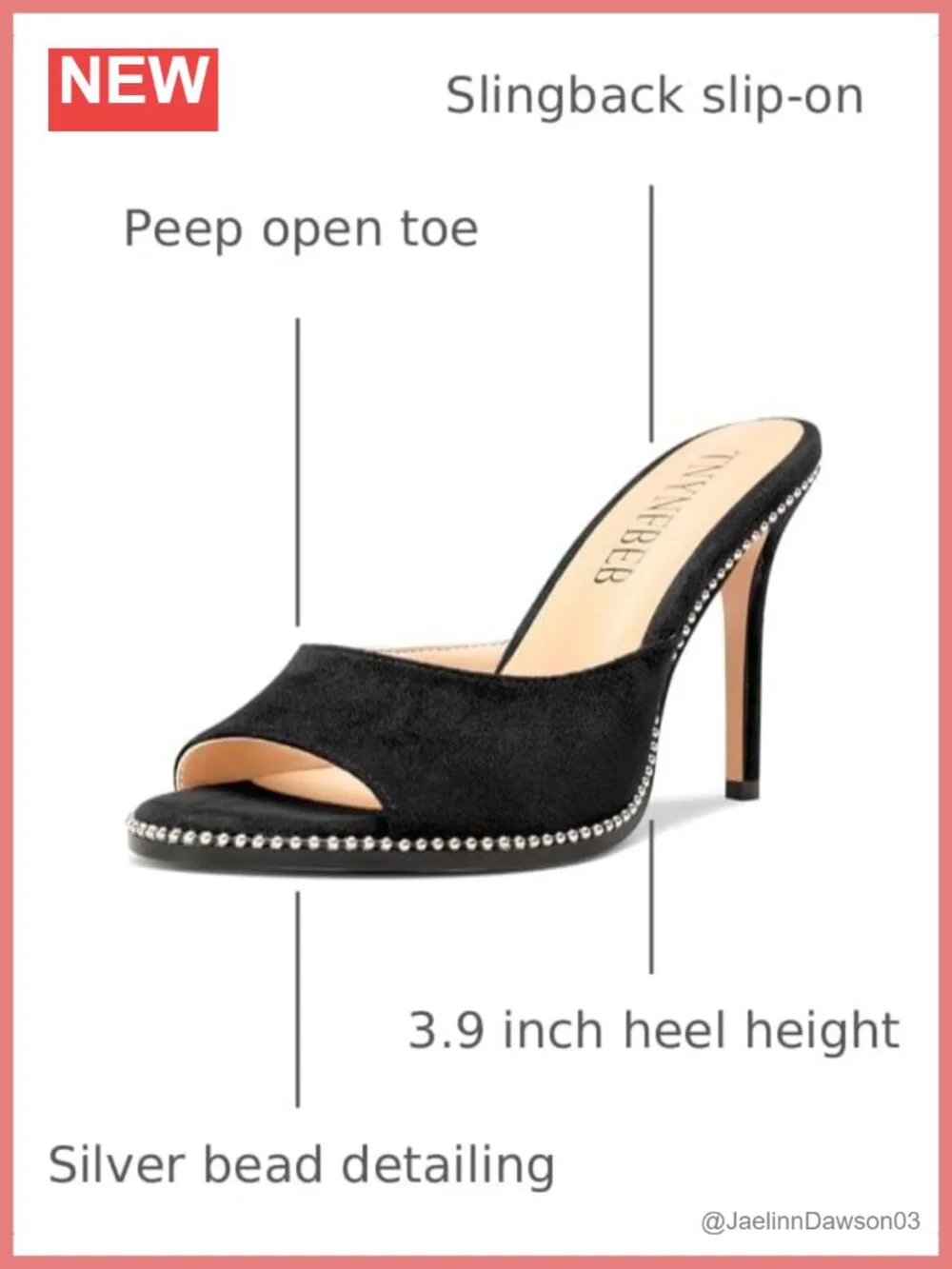 Women's Stiletto High Heel Peep Toe Sandals Slingback Slip-on Silver Beaded